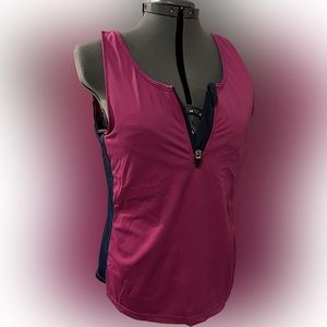 Ruby Ribbon zip front pink sport tank size 38  style 1786